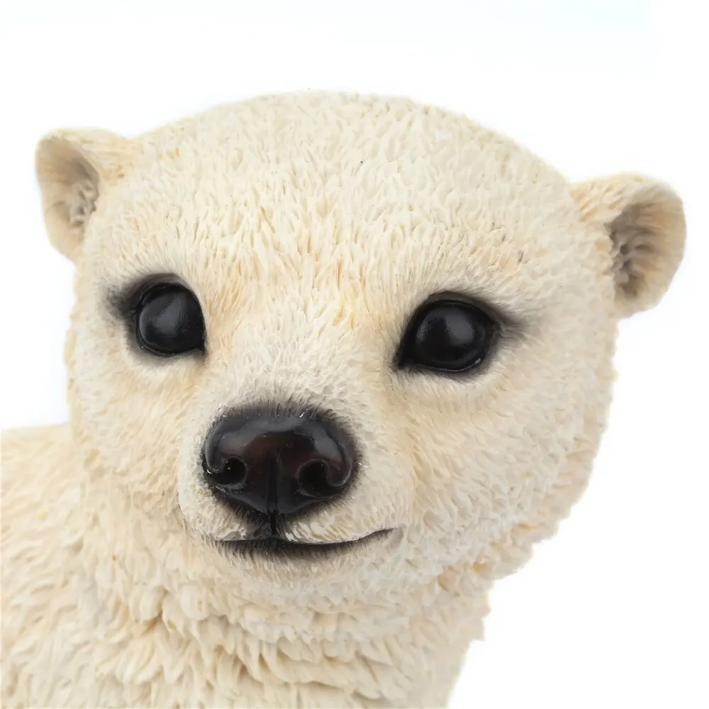 Simulation Polar Bear Piggy Bank Children Piggy Bank Resin Animal Decoration Ornaments Home Decor