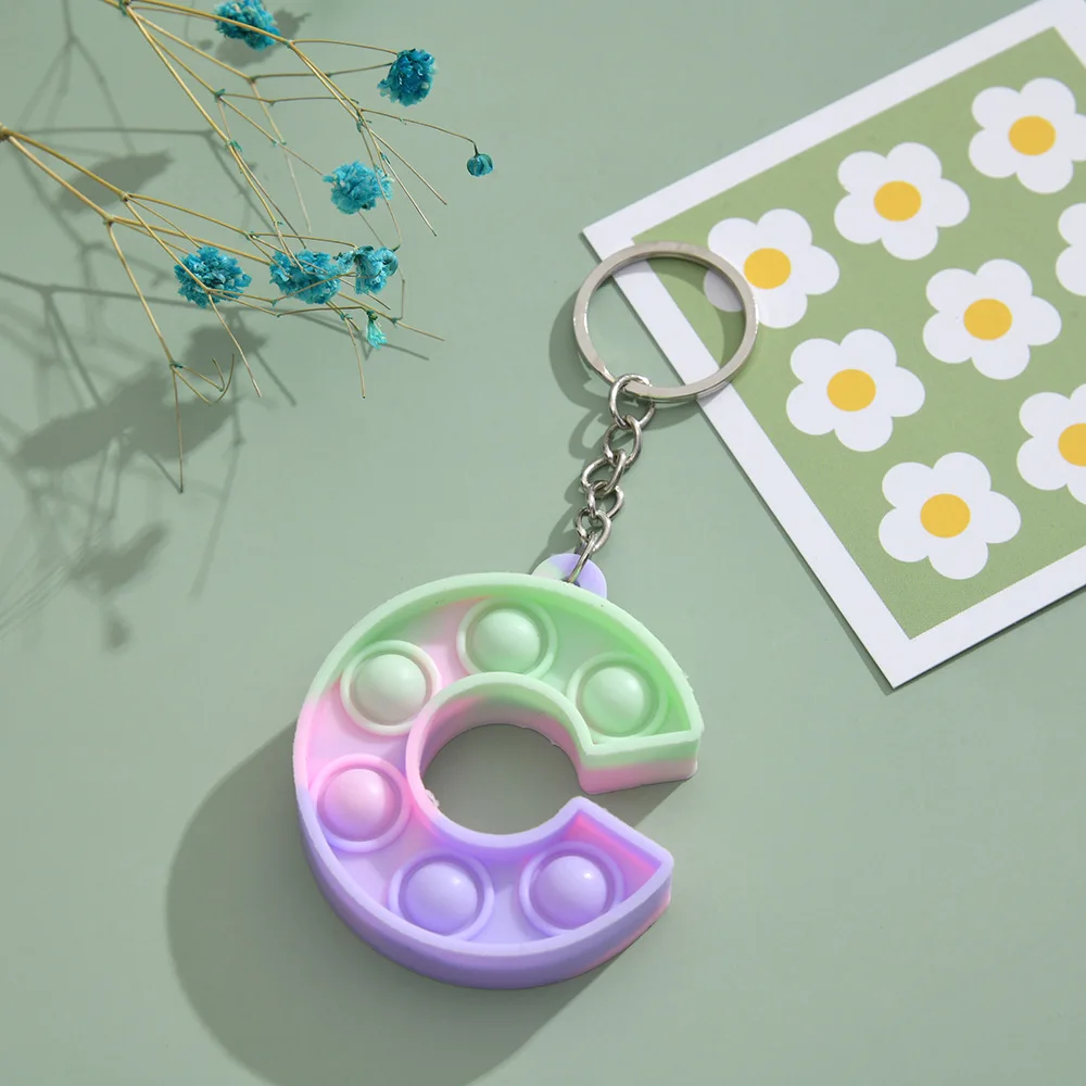 Wholesales Rat Killer Pioneer Letter Hanger Colorful Fun Puzzle Decompression Hanger Keychain