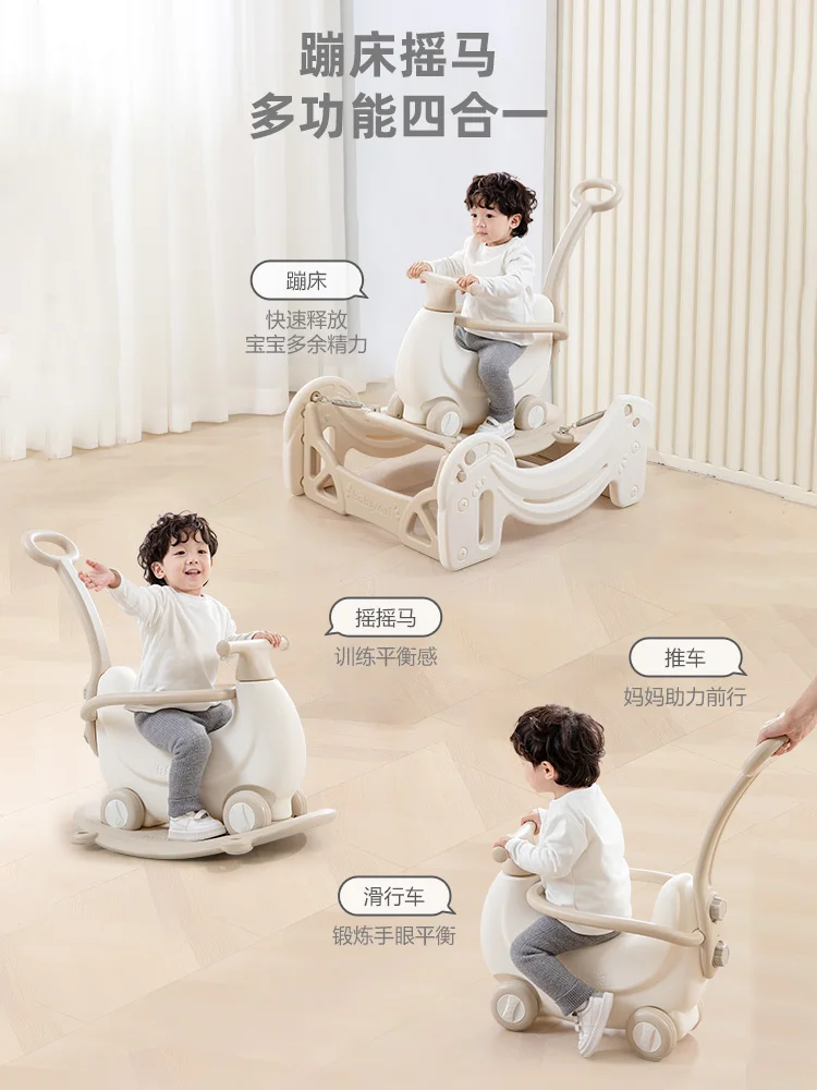 Customizable Children Chair Unpowered   3 In 1  Baby Plastic Kids Rocking Horse