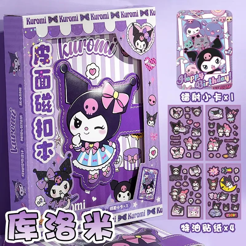 Kuromi Студенческая ручная книга Подарочный блокнот кавайная мелодия мультяшная магнитная пряжка набор канцелярских принадлежностей для студентов