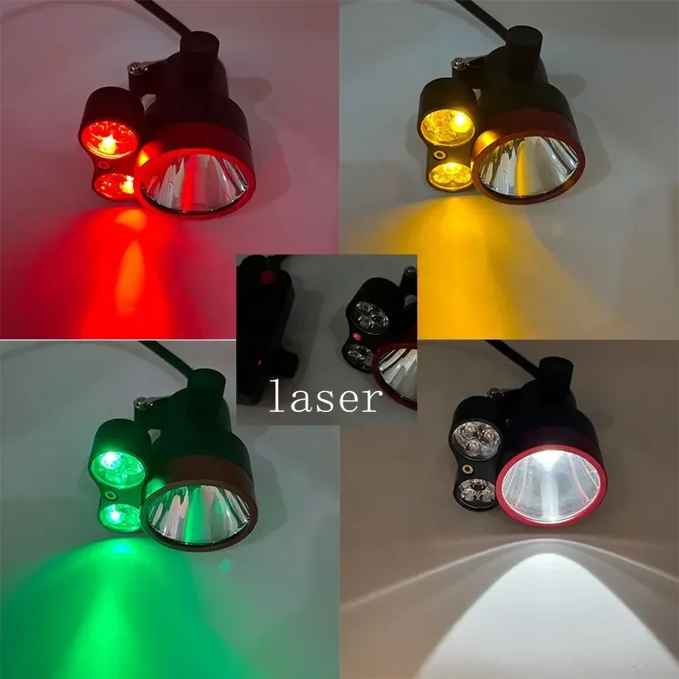 Manufacturer Rechargeable Led Coon Hunting Lights Headlamp Outdoor Yellow White Red Green Beam Laser IP65