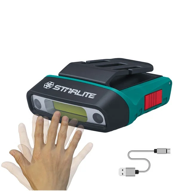 New release  pocket size High Bright Waving Sensor Adjustable Fishing Hiking LED Cap Lamp Hat Clip Headlight Camping Lamp Light