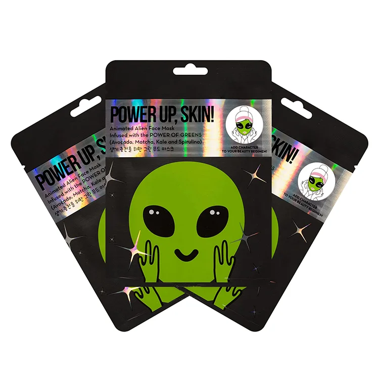 Wholesale Animated Alien Face Mask Collagen Acne Blackheads Korean Skin Care Animal Custom Moisturizing Face Sheet Mask