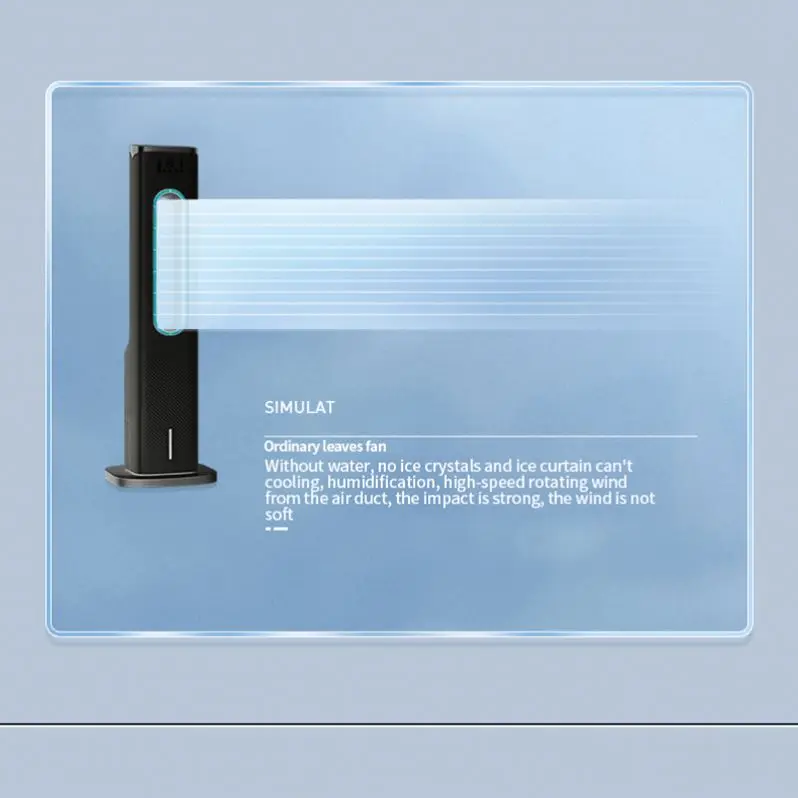 Portable Bladeless Stand Air Conditioners Fan Cooler Energy-saving Electric Silent Tower Table Vertical Floor Fan Air Cooler