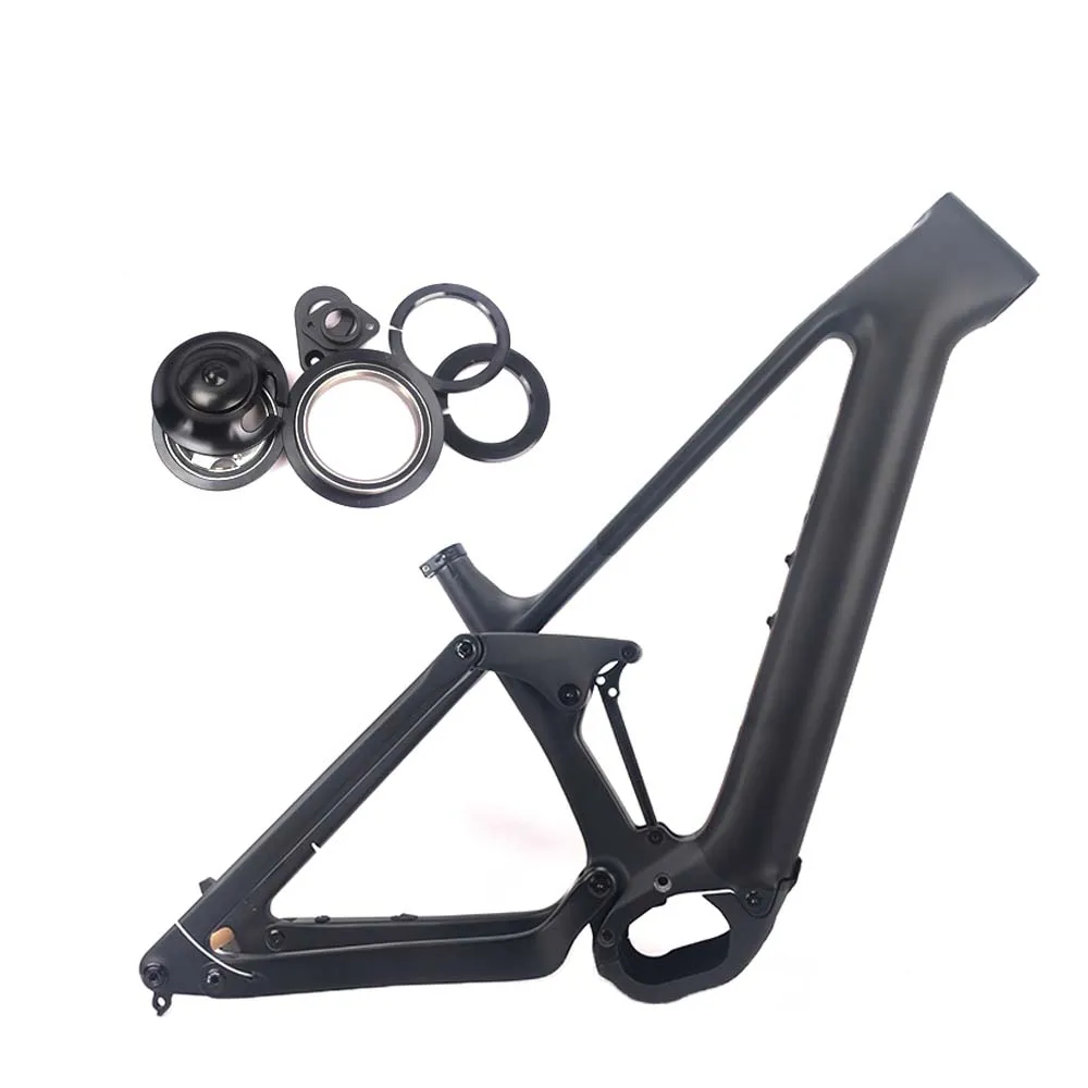 Full E-Bike 29ER Carbon Fibre Suspension Disc Brake Electric Power Assistance Bicycle Frame MTB Enduro BAFANG M820