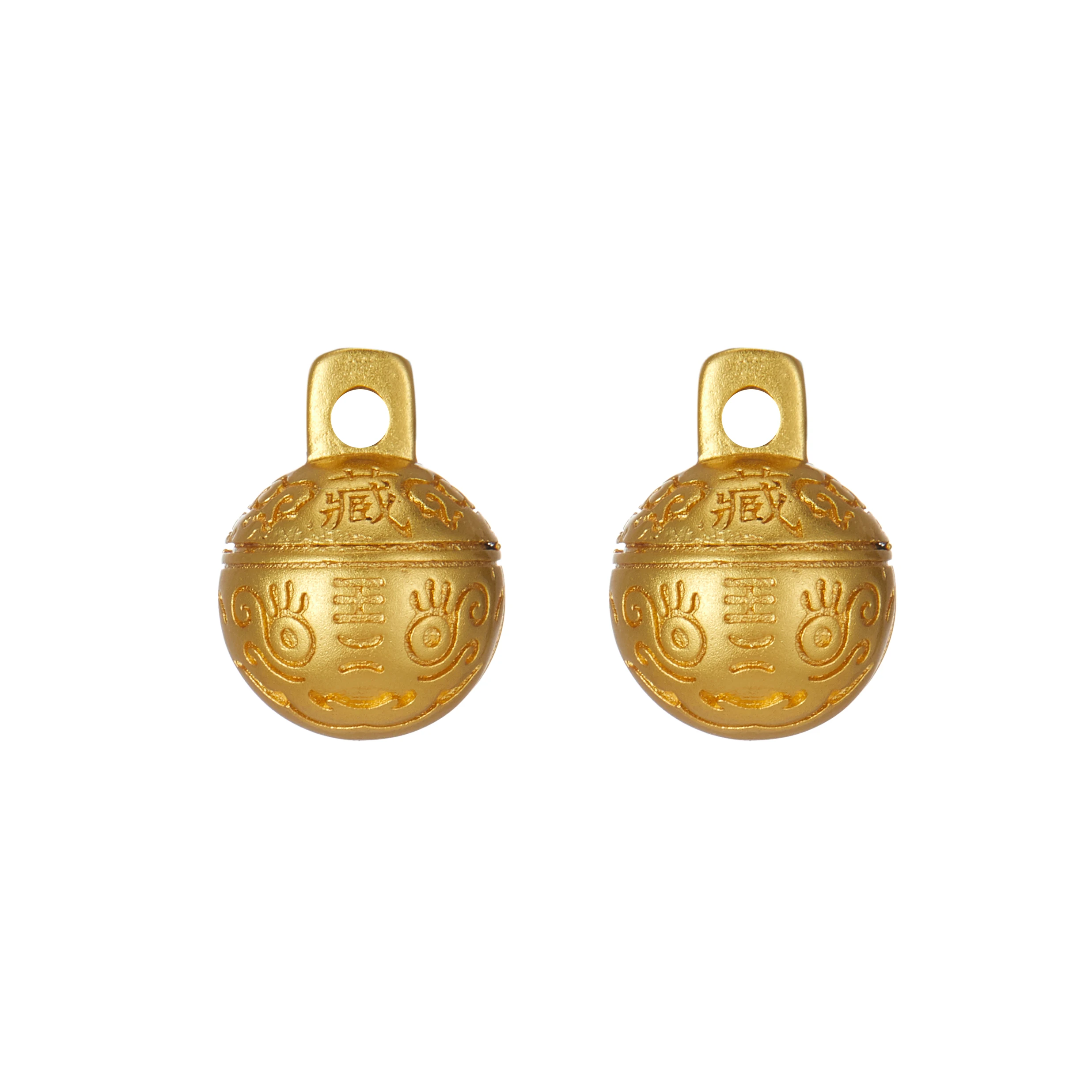Ancient sand gold bell can ring gold swallowing beast bell tiger head bell string hydrangea pendant string accessories