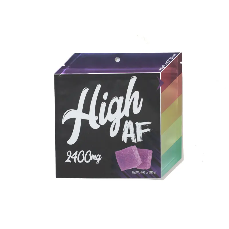 Custom Shaped 3.5 Die Cut Gallon Mylar Aluminum Foil Bags Child Proof Zipper Pouch Unique Plastic Packaging Bag