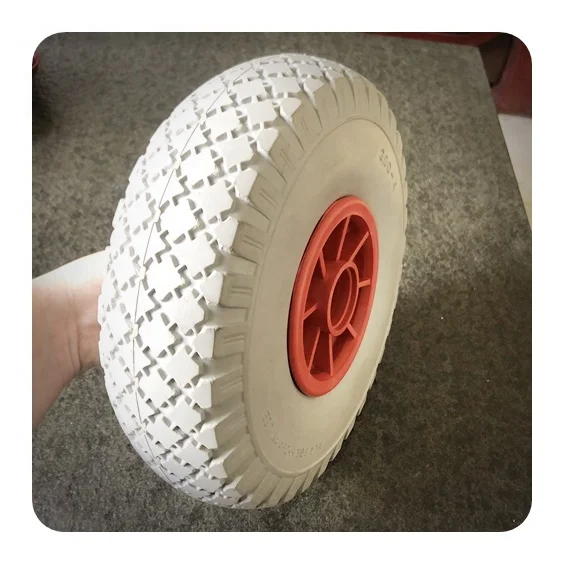 10 inch pu foam wheel 300-4 use for trolley flat free wheel for sale