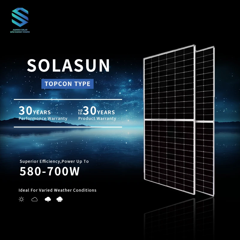 SOLA Transparent Solar Panels Price 500 580 630 Watt Soler Solor Panel  From China Home Use 700w Solar Panel