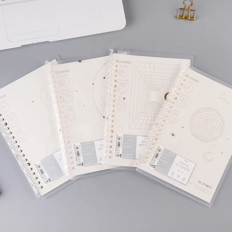 A5 B5 Plastic PP Soft Cover Journal Business Office Diary Coil Spiral Sketchbook Loose Leaf Refillable Binder Notebook