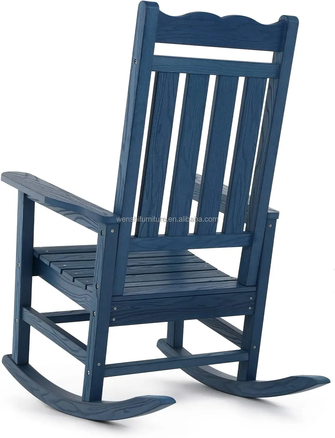 All-Weather Outdoor Rocking Chair, High Impact Polystyrene Material Porch Rocker with 400 lbs Weight Capacity, for Backyard,