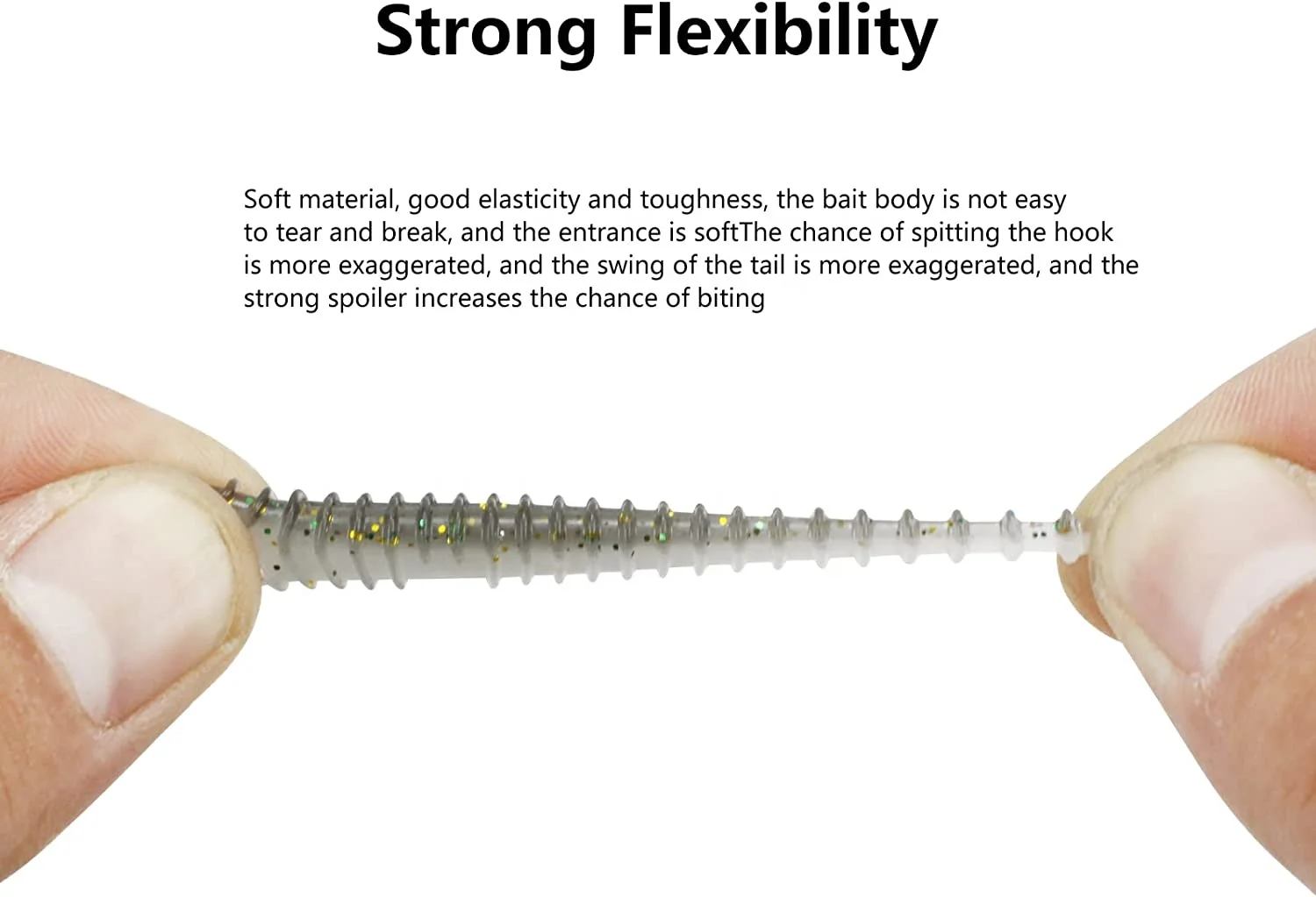 Paddle Tail Swim baits Two-Tone Color Swim Baits one color 50 Pcs Fishing Worms Soft Plastic Bass Lure Baits