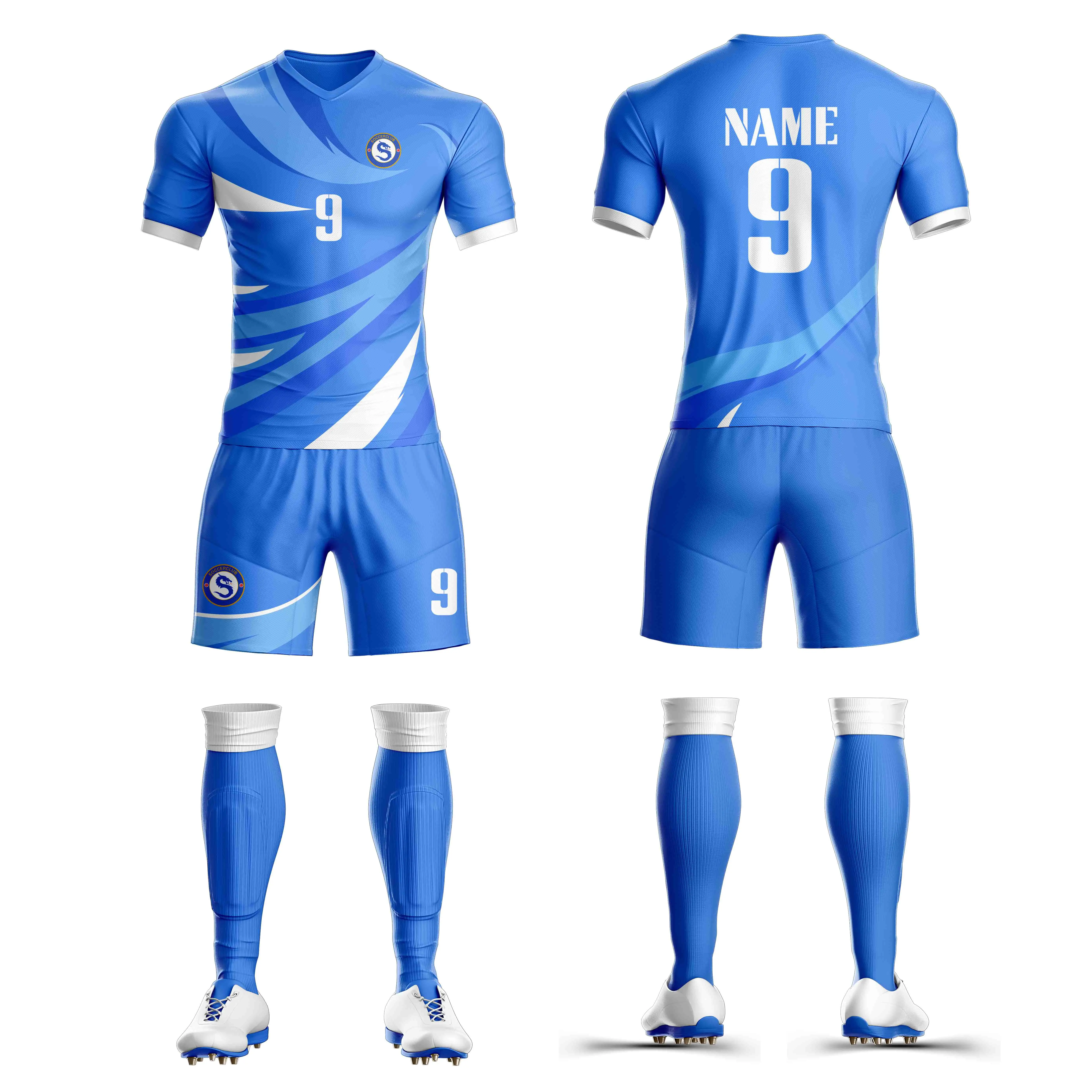 Custom Design Football Uniforms Sublimation Football Jersey & Shorts Sports Men Soccer  Wear