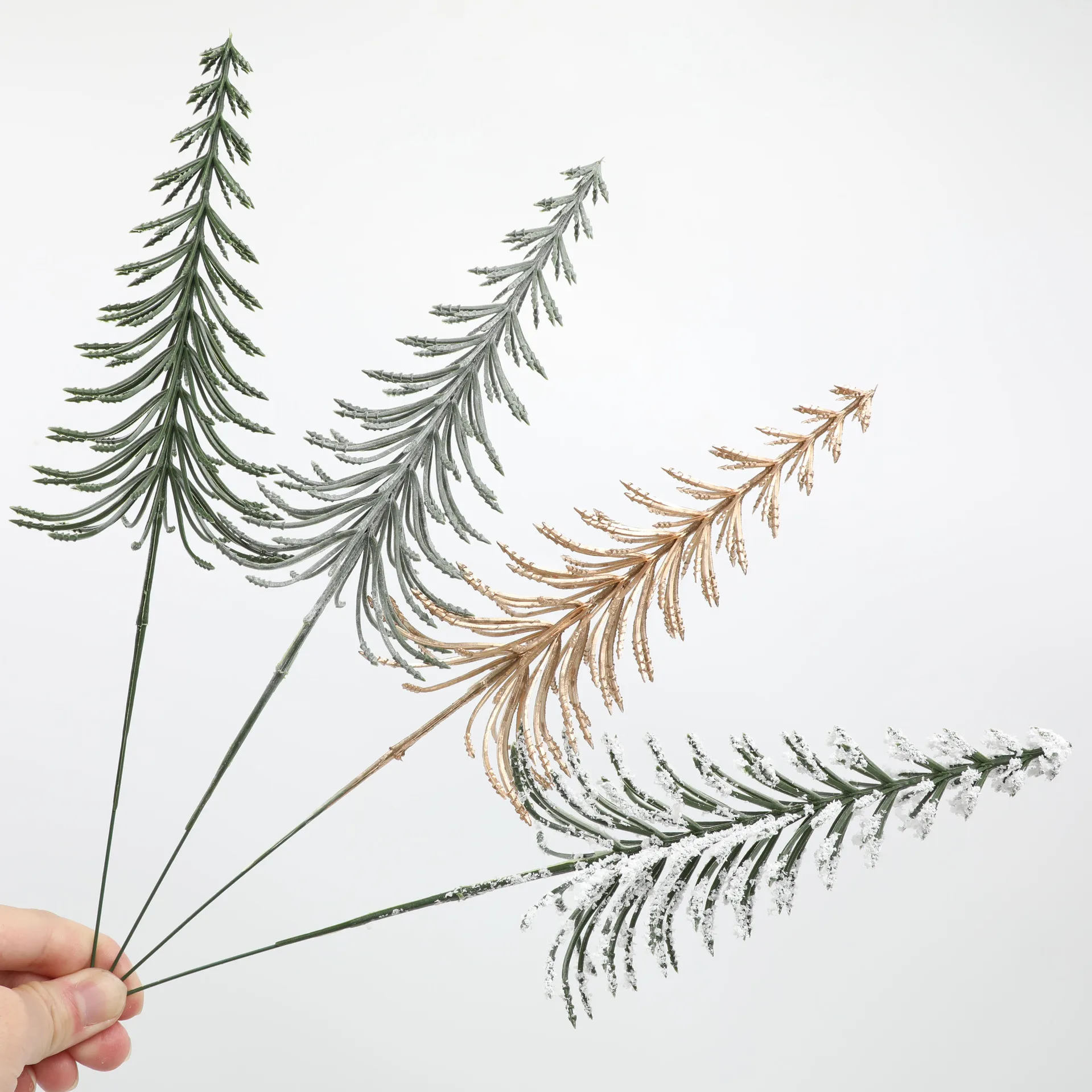 LY Artificial Pine Needles Branches Christmas Greenery Stems Green Plants Fake Pine Sprigs Faux Pine Leaves Picks Crafts Sprays