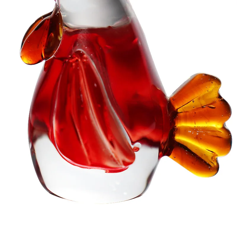 Wholesale solid color glass glass chicken animal figurines for home decoration