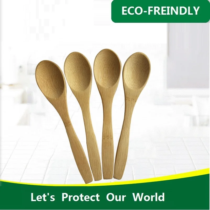 
Eco Freindly Bamboo Serving Spoon Jam Honey Spoon Bamboo Wood Spice Coffee Tea Spoon Wholesale Custom Logo 