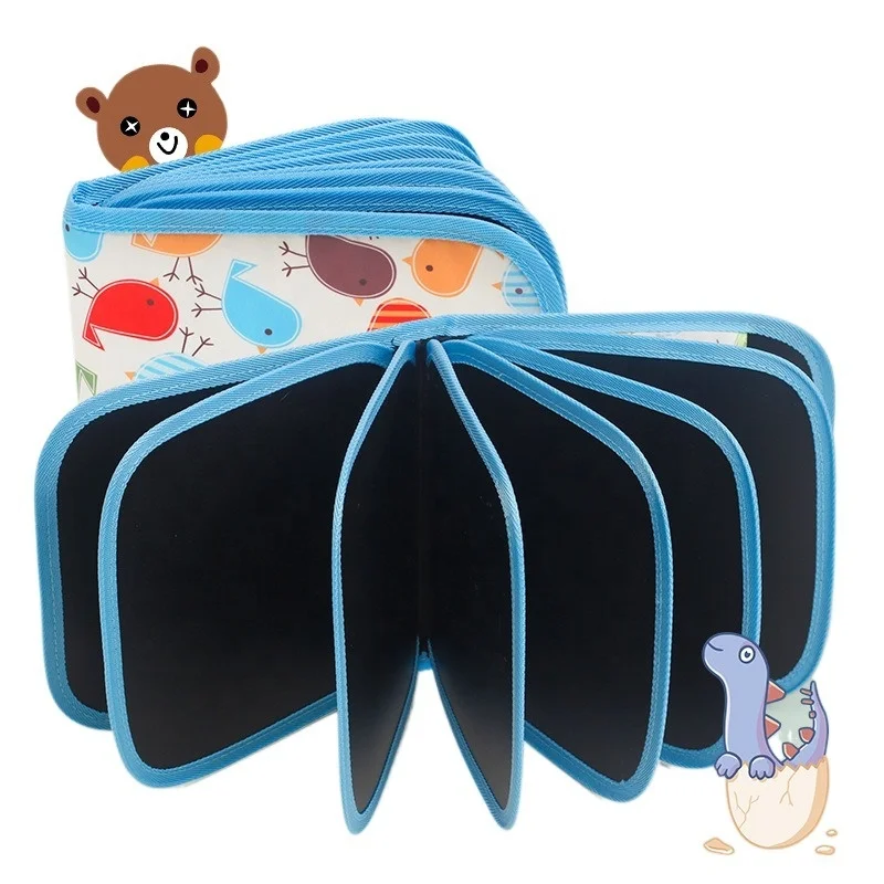 best selling product amazon Children portable painting color book blackboard children picture books chalk painting book