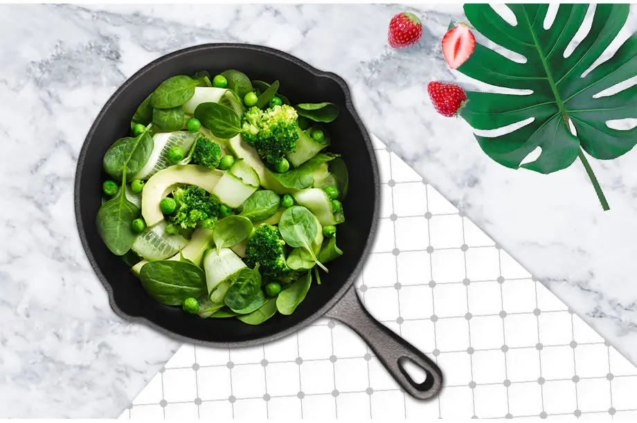 
Uncoated Non Stick Cast Iron Pans Cookware 