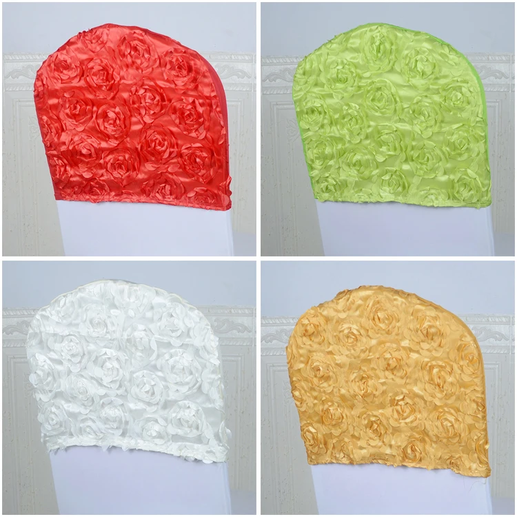 spandex rose rosette flower chair sashes for chair cover