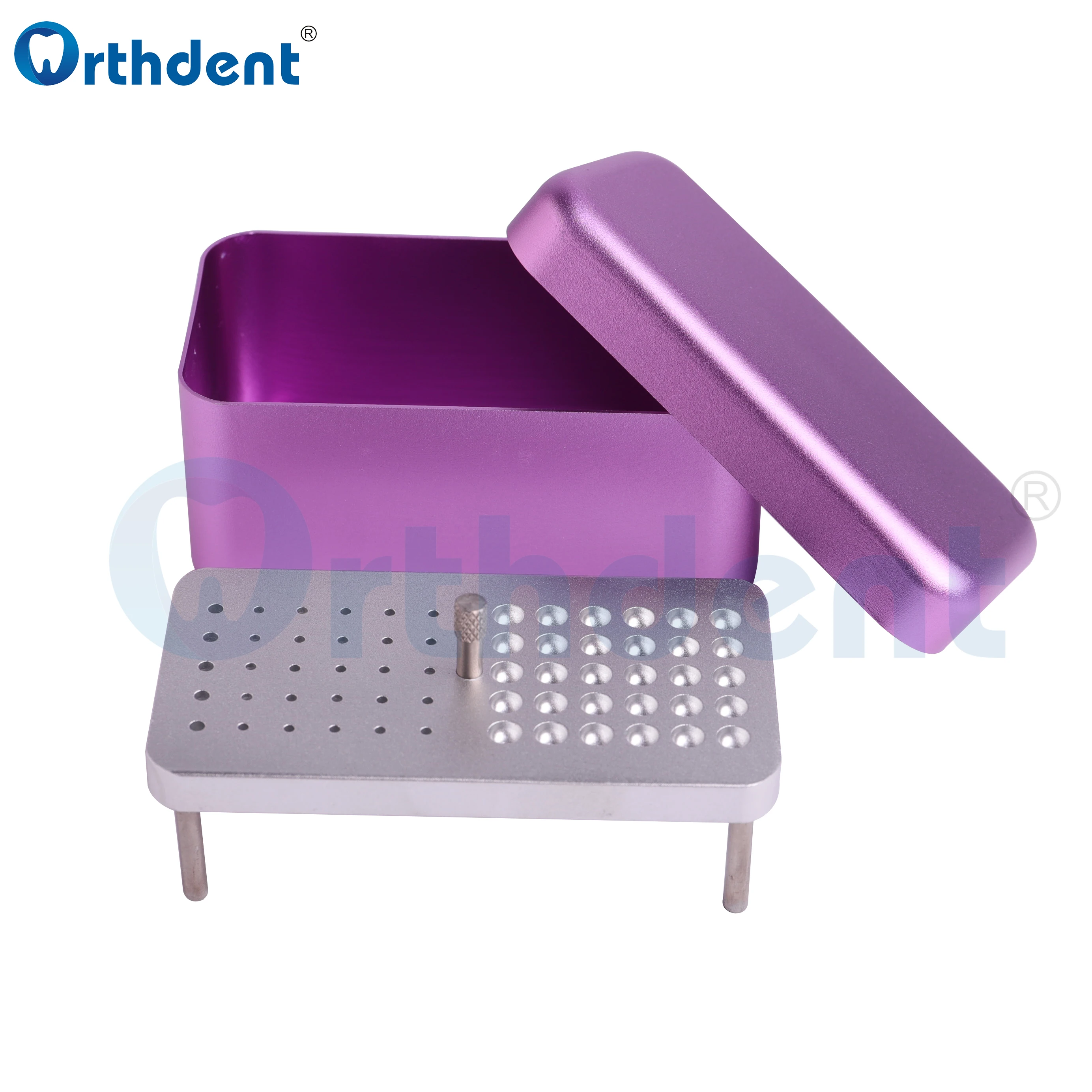 60 Holes Dental Disinfection Holder Block Box Endo Files Burs Polishing Kits  3 Use Autoclave Sterilization Dentist Equipments
