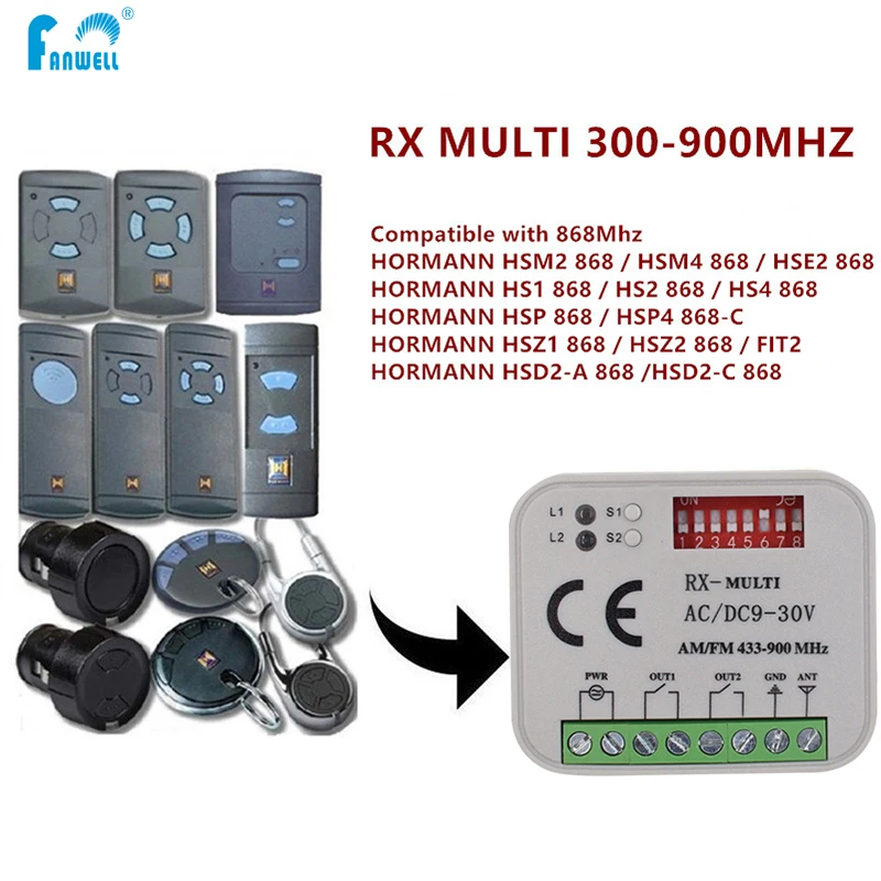  Приемник передатчика RX multi AC DC 9-30 в 300-900