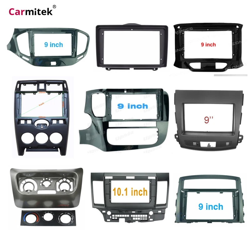 For Mitsubishi I200 Triton xpander montero grandis ASX mirage faros evo eclipse Galant colt Android car stereo radio dvd frame