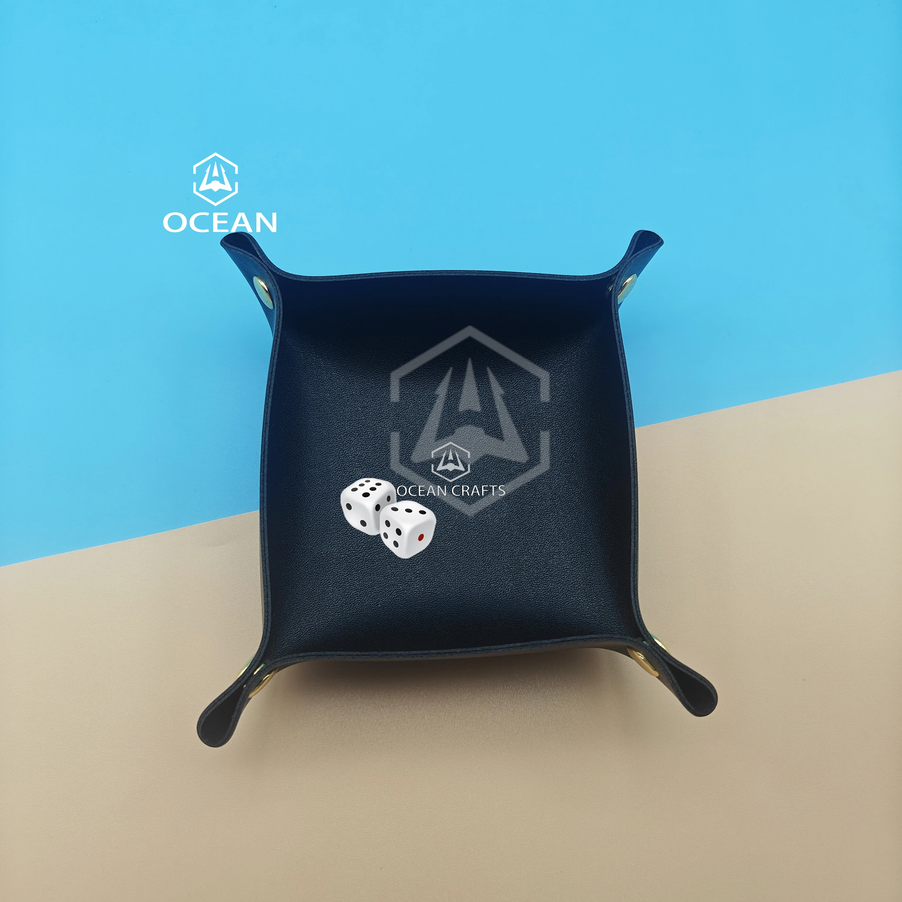 Cheap Custom Coin Caddy Luxury Leather Tray Promotional Gift Custom Wholesale Genuine Leather Box Storage