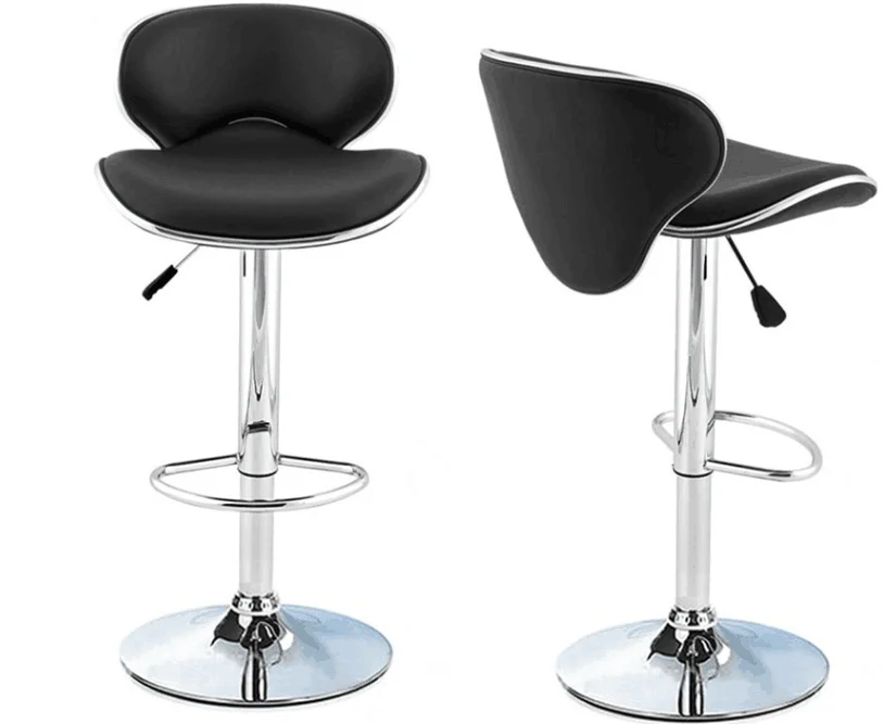 
Modern Airlift Adjustable Swivel Barstool Counter Height Fabric Swivel Bar Stools Chairs 