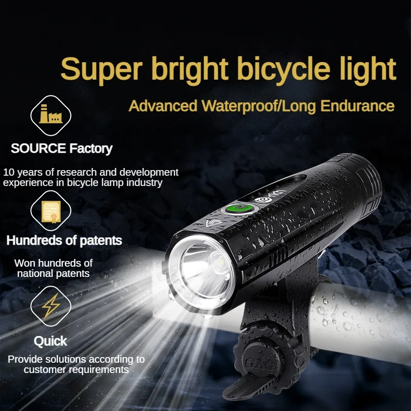 800LM Aluminum Alloy Type-C Fast Charging Port Cycling Equipment Mountain Bike Induction Warning Accessory Bicycle headlight