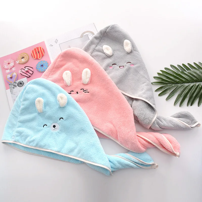 Custom microfiber hair wrap towel drying bath spa head microfiber women towels hair drying