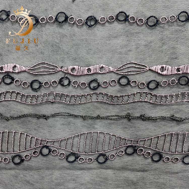 Pretty illusion embroidery fabric tulle fabric textiles