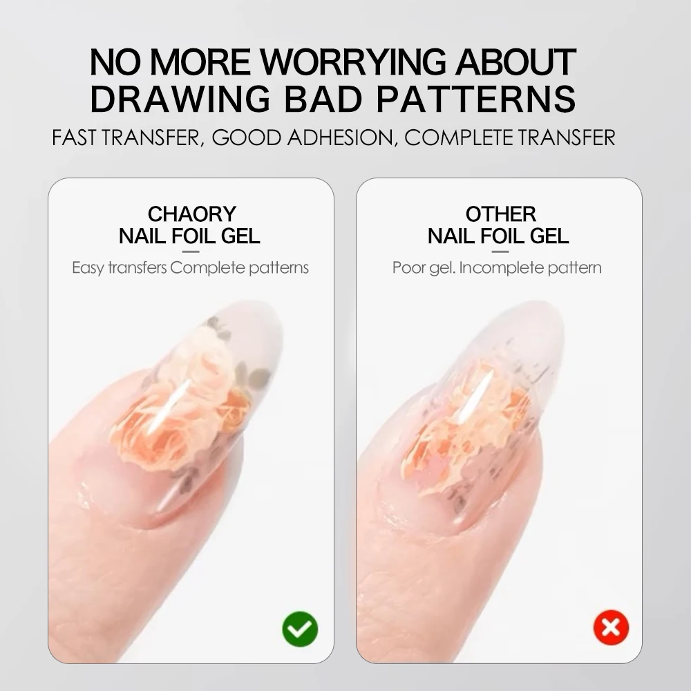 CHAORY  15ml Professional Starry Sky Transfer Nail Gel Wholesale for Nail Art Transfer Foil Stickers nail foil gel polish