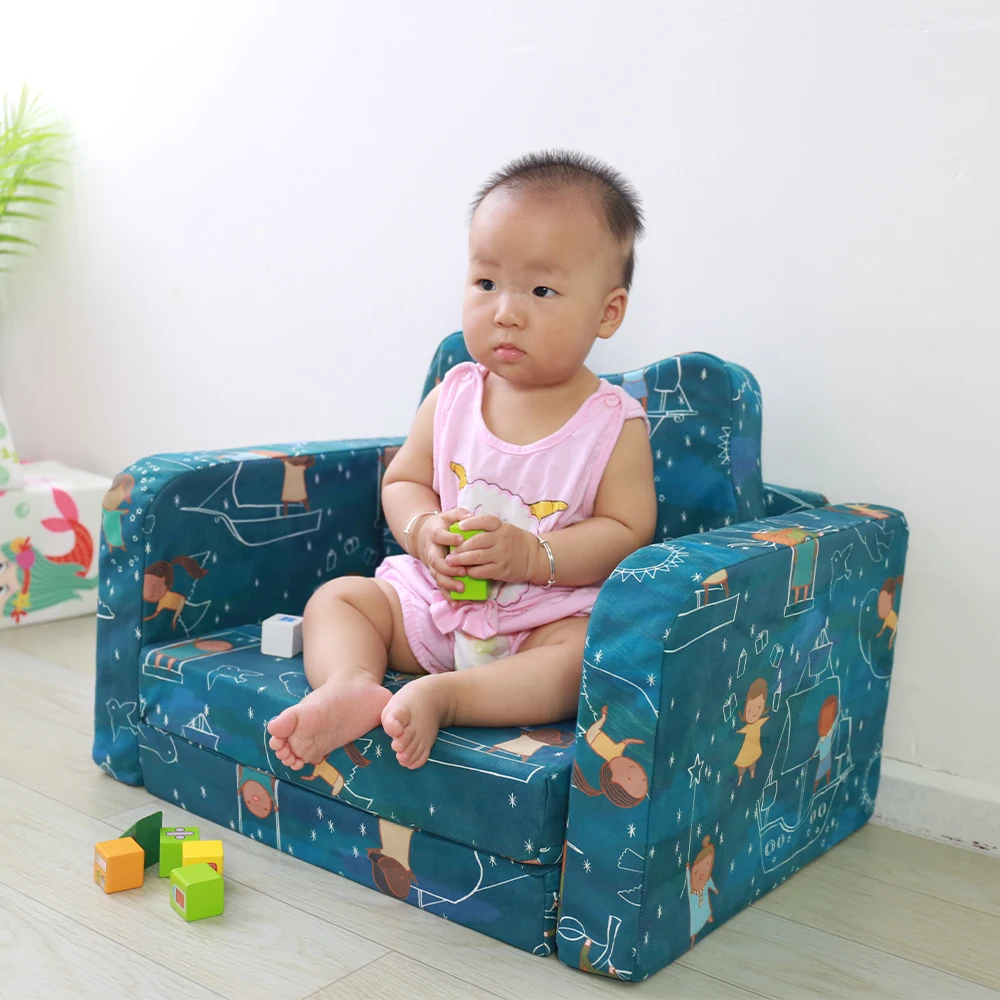 SAIEN Comfortable Kids Cartoon Sofa Mini Baby Chair DIY Modular Sectional Play Couch