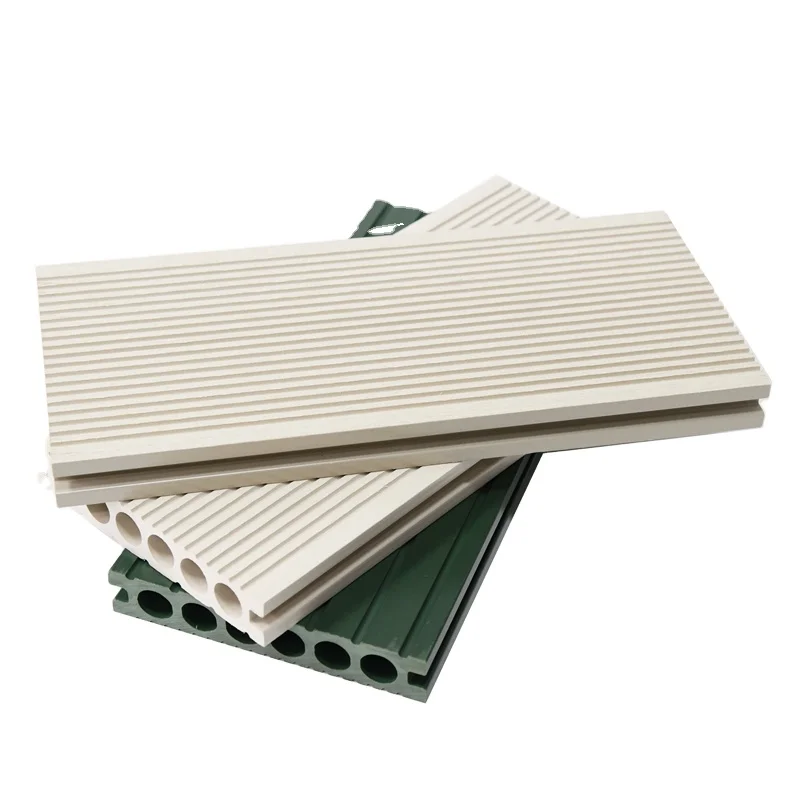Rongke Durable Grooving Low Price Guaranteed Quality Round Hole WPC Composite Hollow Decking Garden Terrace Flooring