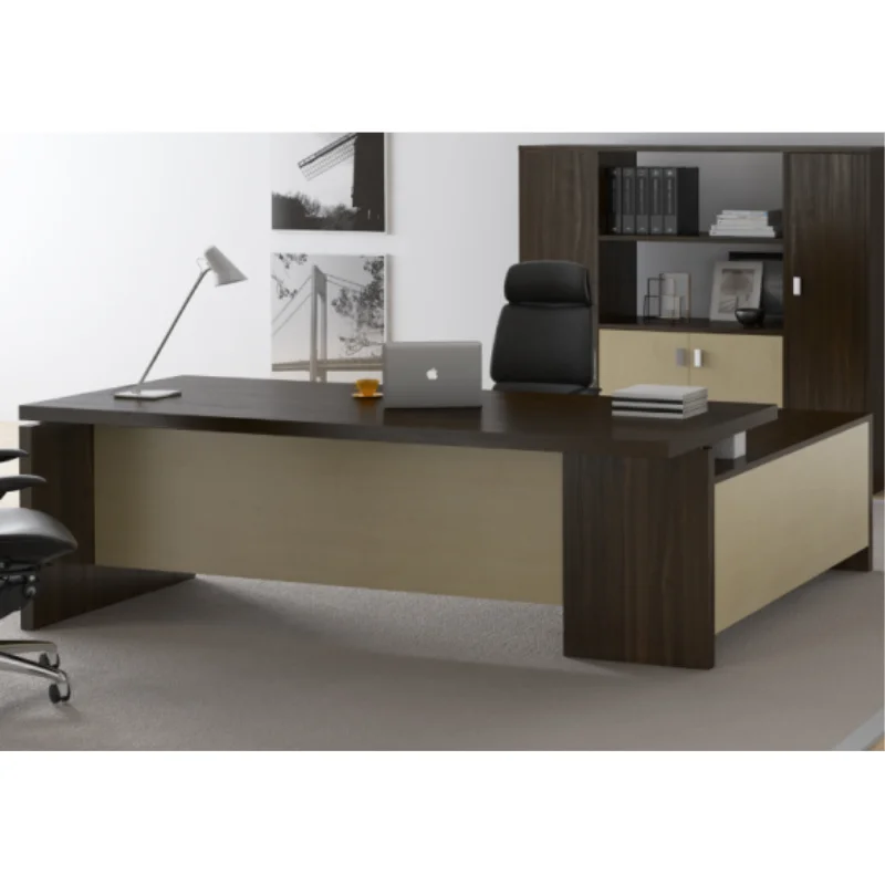 Mlesun Brand Chess high end L-shape luxury beautiful executive office desk furniture with led office desks executive modern desk