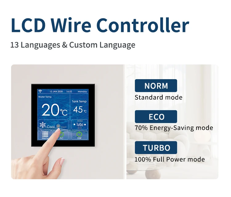 Гибридный Солнечный низкошумовой тепловой насос 9 кВ-110 кВт