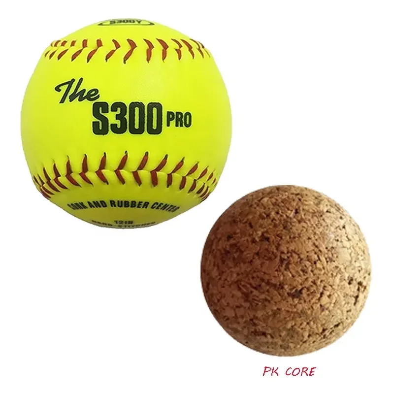 Wholesale customer logo softball balls 12inch leather weighted softball