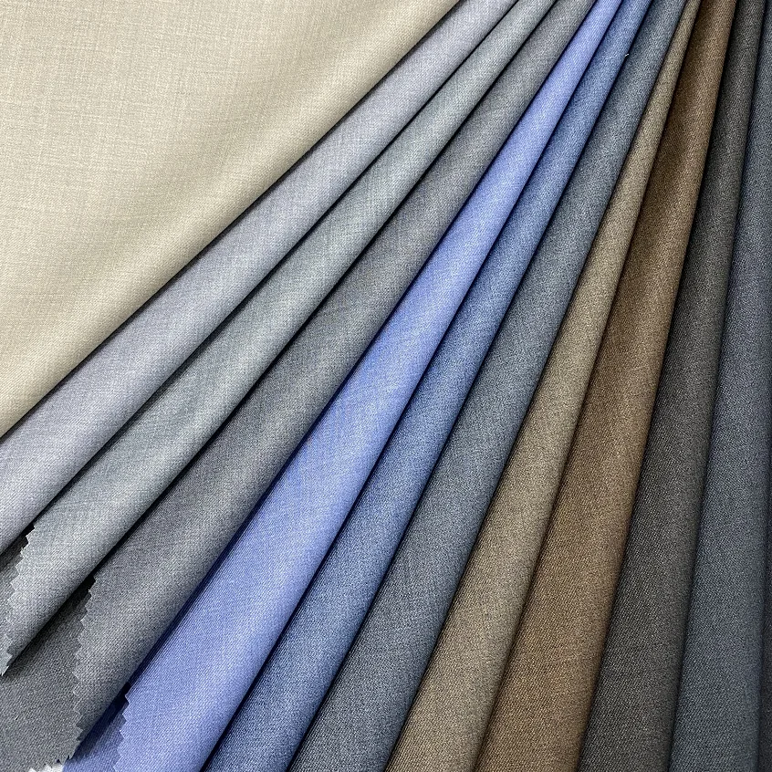 Fashionable Soft Plain TR Polyester Rayon Fabric Men Suiting Fabrics Islamic Clothing Men Arabic Thobe Fabric