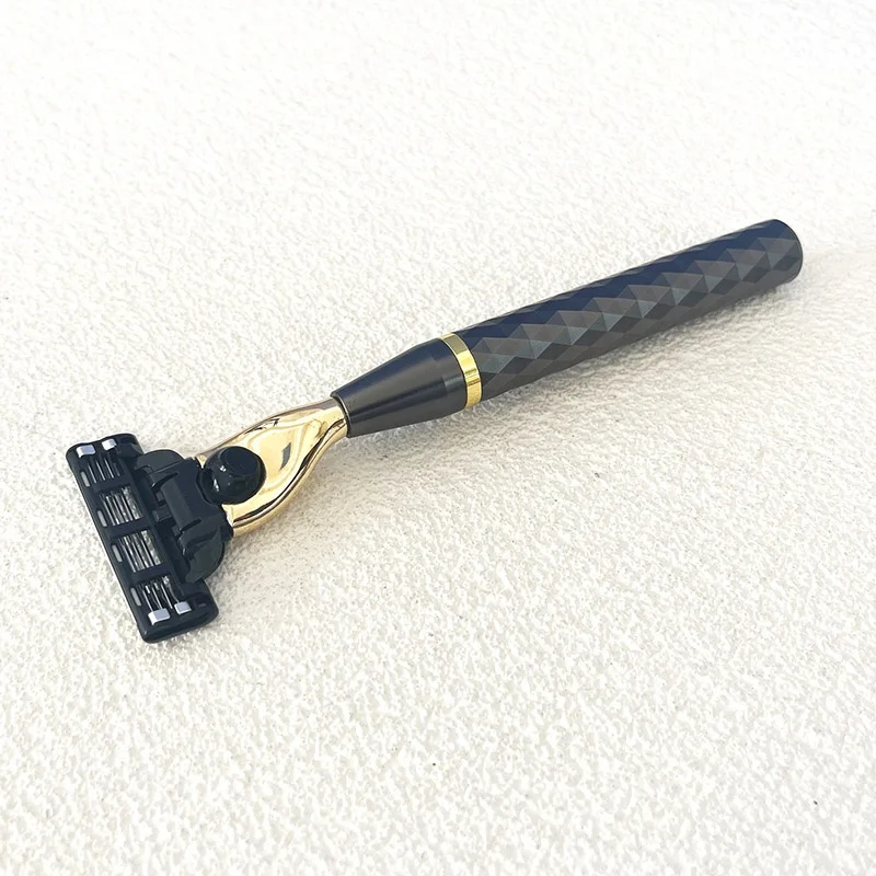 Metal 3 Blade Safety Razor Compatible With Gillette System Man Triple Shaving Metal Razor