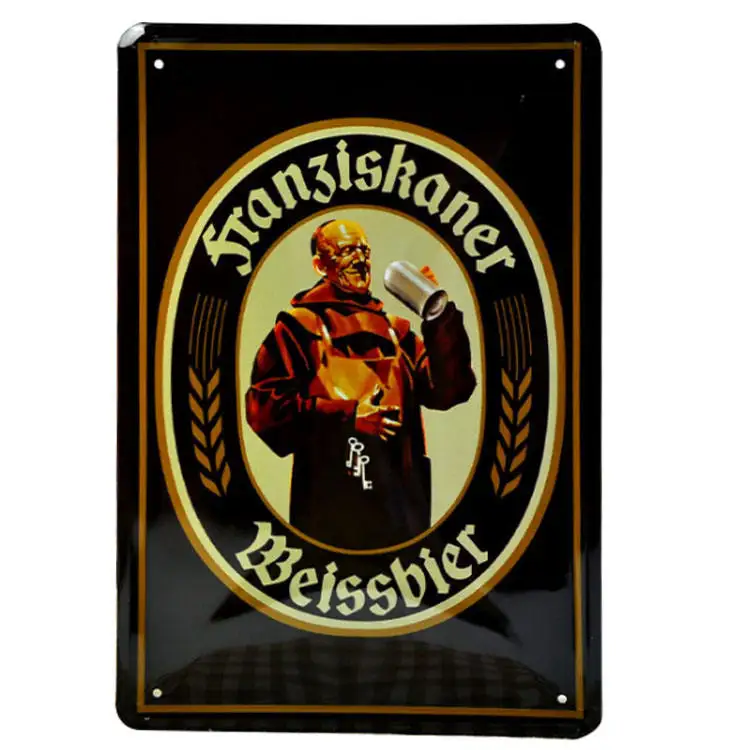 Hot Sell Good Price custom Printing retro vintage embossed metal tin hanging sign