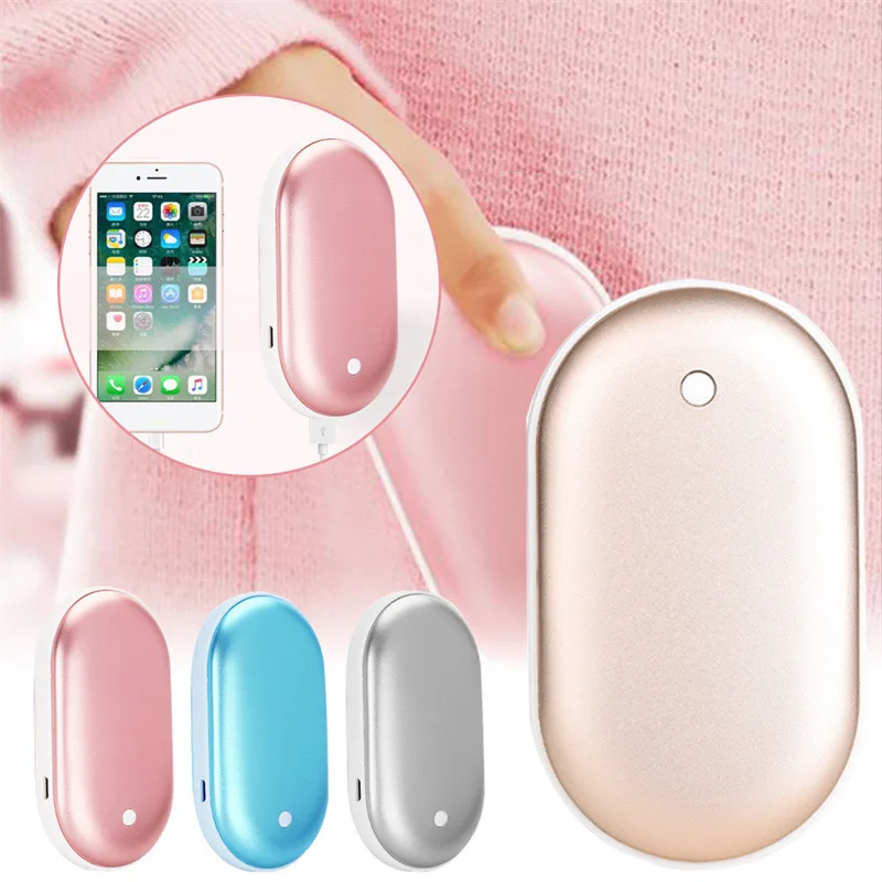 Custom usb mobile power bank supply High quality cobblestone pocket pebble electronic usb charging mini hand heater warmers