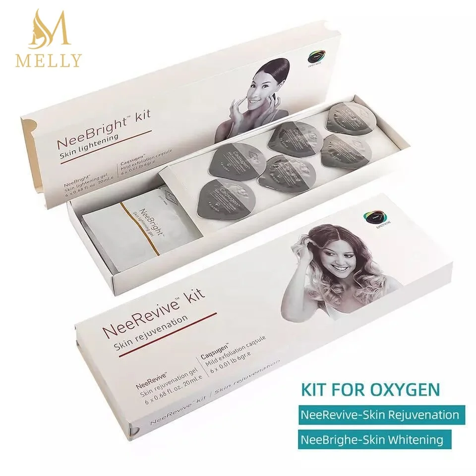 New Glowskin O+  Skin Rejuvenation Kits oxygenation facial Pods Neebright and Neerevive kits for 3 in 1 Oxygen Facial Machine