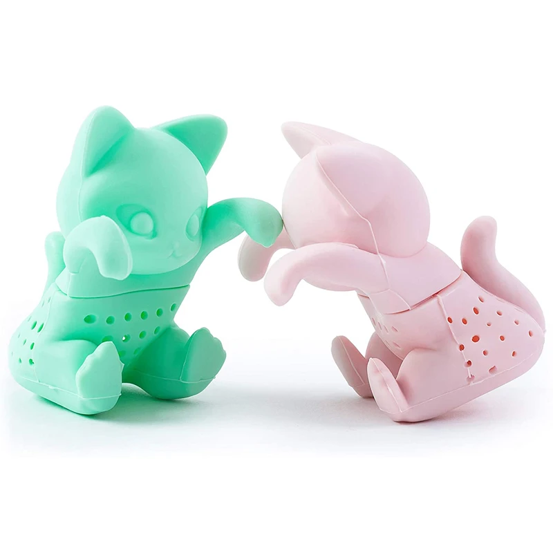 Wholesales cute animal Silicone tea infuser custom colors animals to separate tea dregs to make tea