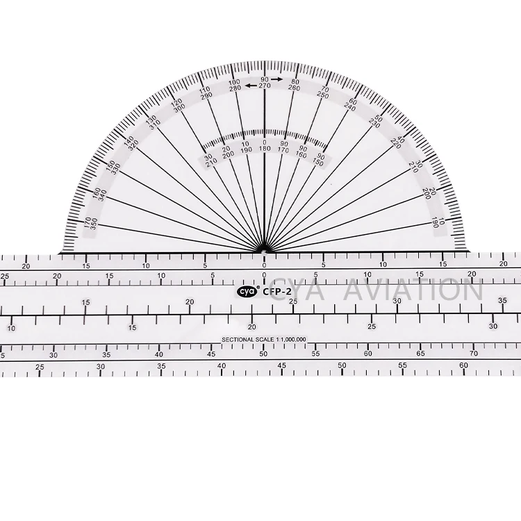 Cya Aviation Fixed Navigation Plotter  for Pilots Student Nautical Miles Azimuth CFP-2