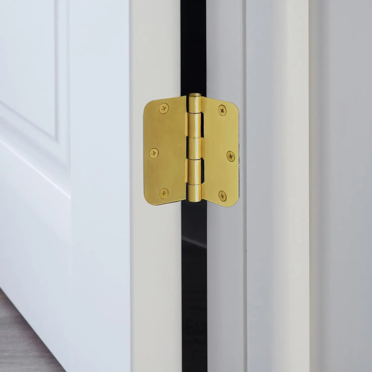 Factory 3.5 Inch Round Corner Brass Gold Door Hinge for Interior and Exterior Door