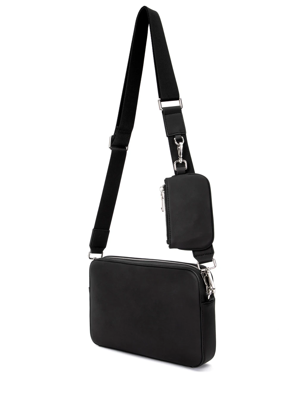 OEM Customizabe Brand Men Leather Messenger Side Bag Simple Luxury Chest Bag for Men Designer Shoulder Bag with Coin Pouch