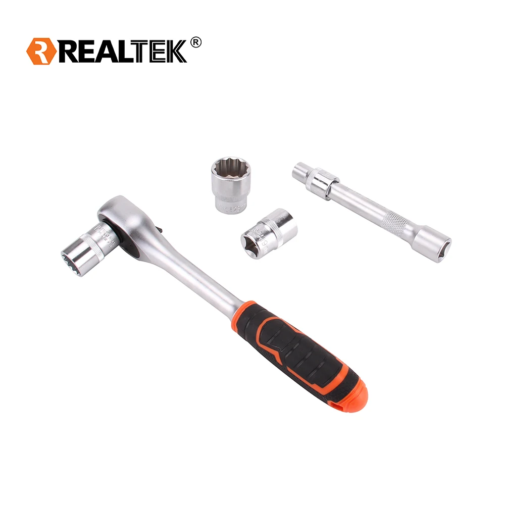Realtek профессиональный автомобильный механический инструмент CRV мастерская гараж авторемонт полный набор механических инструментов
