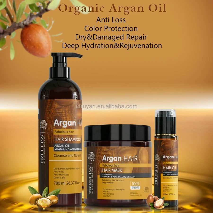 Anti Loss Moroccan Argan Oil Hair Growth Restoration Treatment Argan Oil Hair Mask Botox Collagen Protein Vitamins Amino Acids
