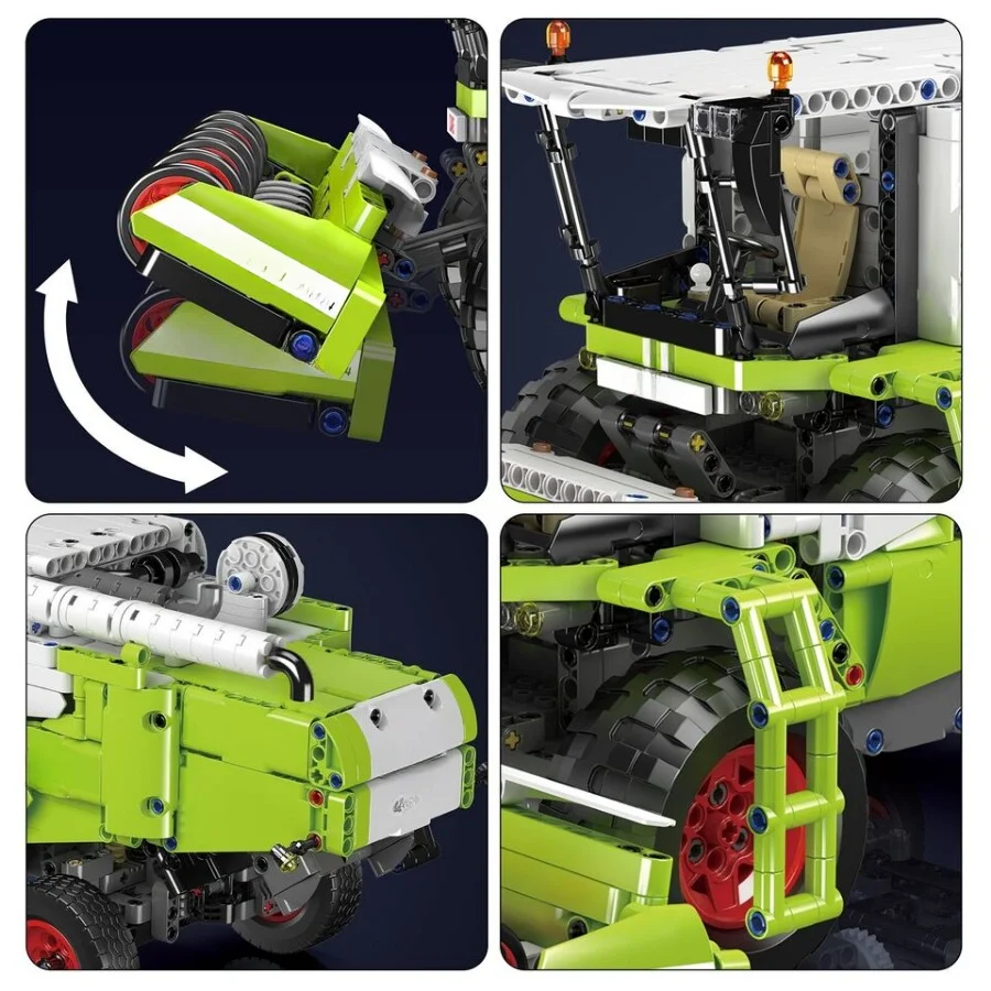 Mould King 17014 8900 Combine Harvester Engineering Remote Control Assembling Model Toys Building Blocks Sets Christmas gifts