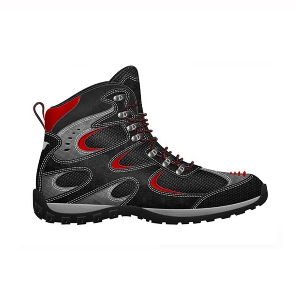 Hot styles customized top quality mens hiking shoes outdoor climbing shoes anti-slip hiking boots rubber sole